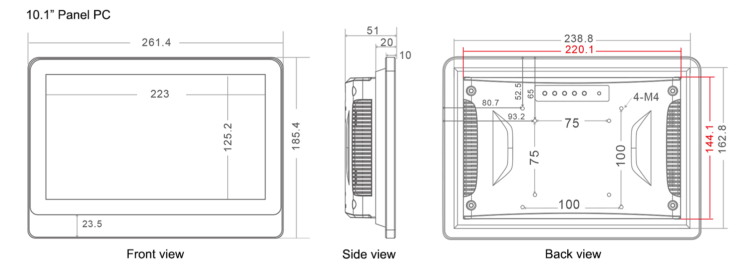 SATA400X 10.1 inch Panel PC Capacitive Touch from SATA IPC