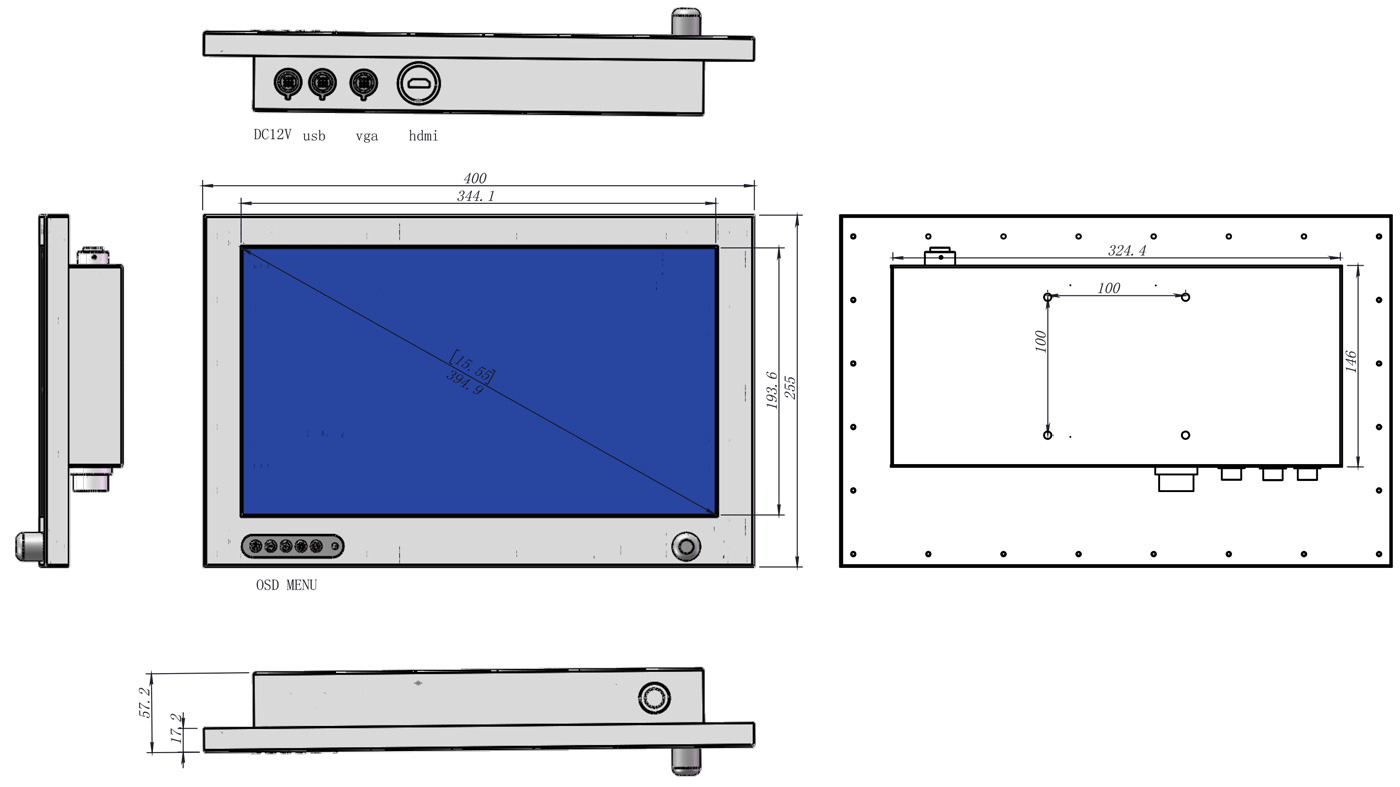 15.6 inch Dimmer Monitor