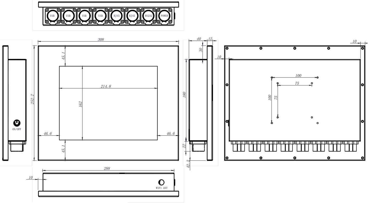 10.4 inch IP65 Waterproof Panel PC from SATA IPC