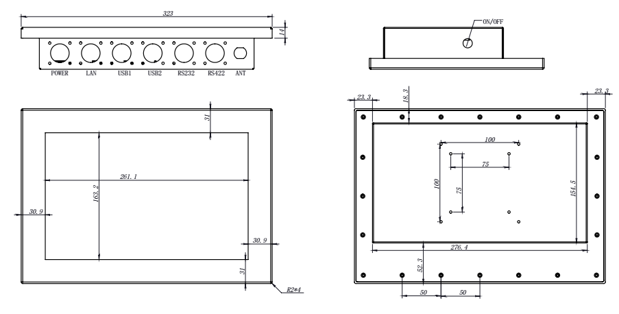 12.1 inch IP65 Stainless Steel Panel PC