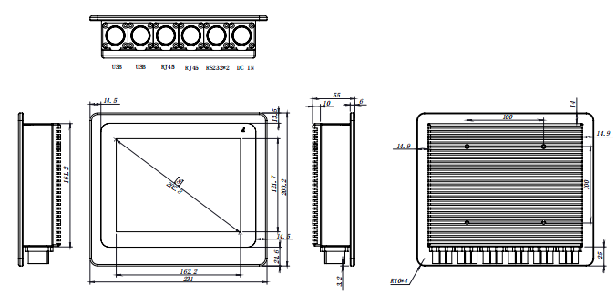 8 inch Full IP67 Waterproof Panel PC from SATA IPC