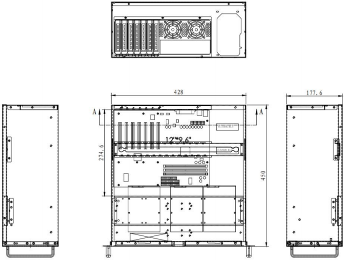 4U Standard WinXP support industrial computer with fan and independent CPU