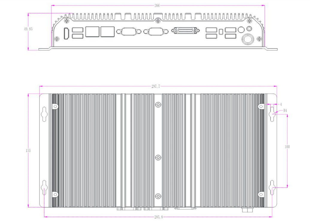 J4125/N100/i5/i7 Tablet box PC Embedded Computer 9-36V 4*2.5G LAN GPIO Optional