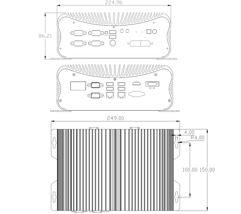 i3/i5/i7 11th/12th industrial embedded Computer with 14 GPIO DIP 9-36V