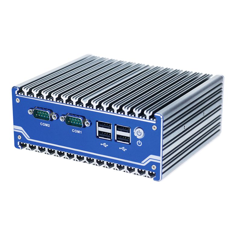 Win7 support Board 4G Grayish blue industrial box mini PC with low consuming Celeron J1900