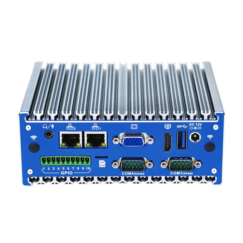 Win7 support Board 4G Grayish blue industrial box mini PC with low consuming Celeron J1900