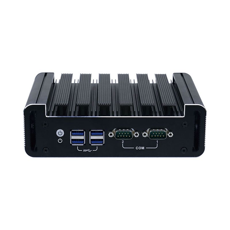 HDMI+DP Dual display aluminum alloy industrial mini box PC with 2 COM