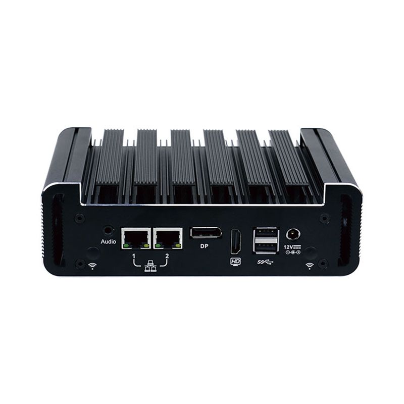 HDMI+DP Dual display aluminum alloy industrial mini box PC with 2 COM