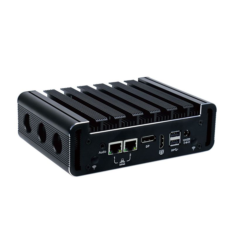 HDMI+DP Dual display aluminum alloy industrial mini box PC with 2 COM