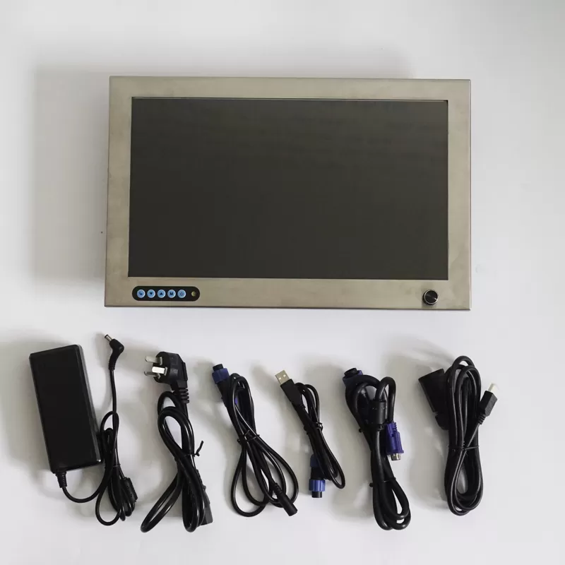 15.6 inch Stainless steel 316 monitor IP65 waterproof 1000nits LCD monitor with Dimmer