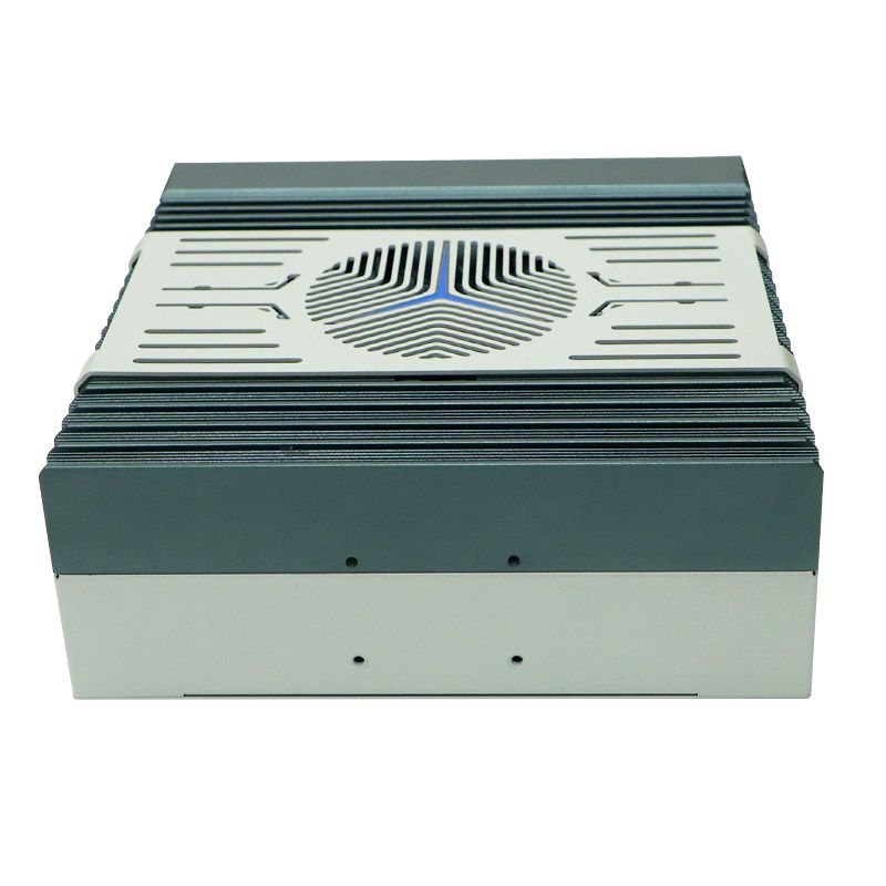 External smart temperature fan industrial mini box pc with 3*2.5G LAN for visual inspection AI medical