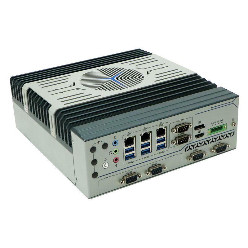 External smart temperature fan industrial mini box pc with 3*2.5G LAN for visual inspection AI medical