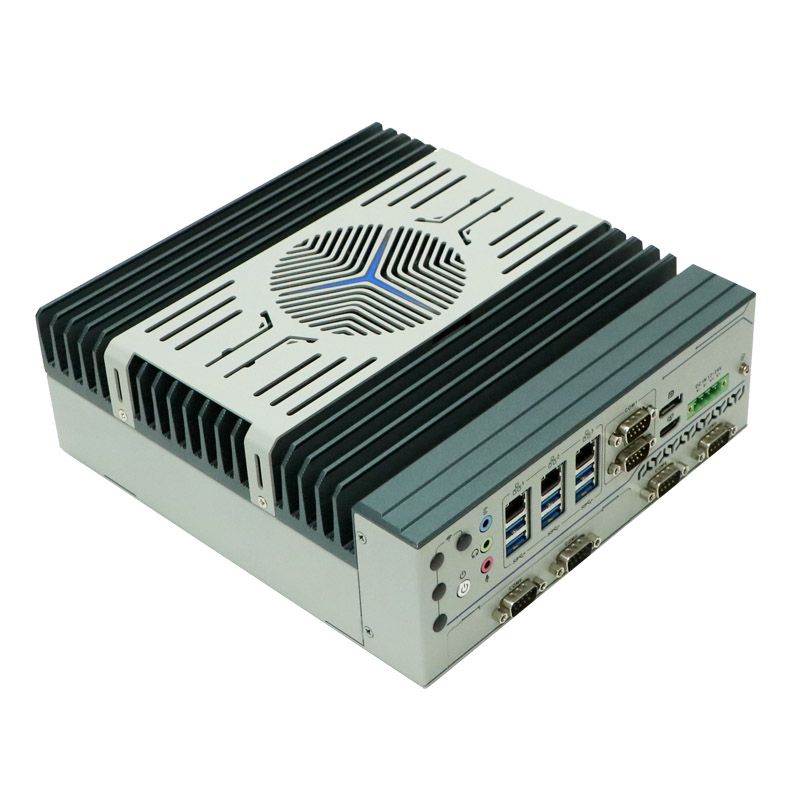 External smart temperature fan industrial mini box pc with 3*2.5G LAN for visual inspection AI medical