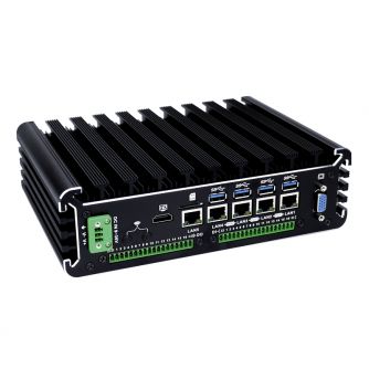 6th generation i5 visual classic industrial box PC with 5 LAN(4*POE)+32 GPIO(16 in 16 out)