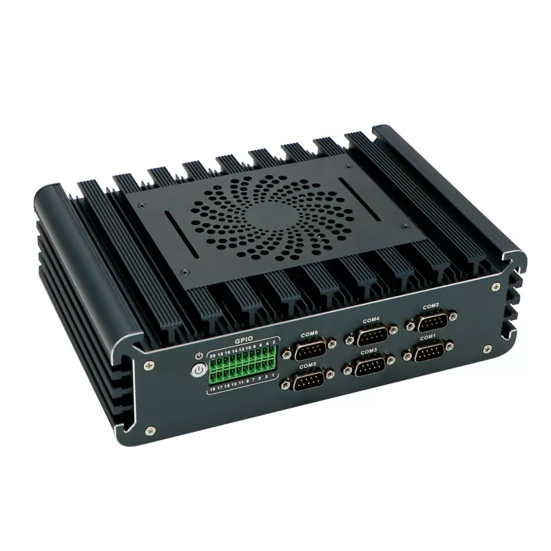 i5-1135G7/i7-1165G7 Win11 Aluminum alloy industrial mini computer with 3*2.5G LAN external smart fan