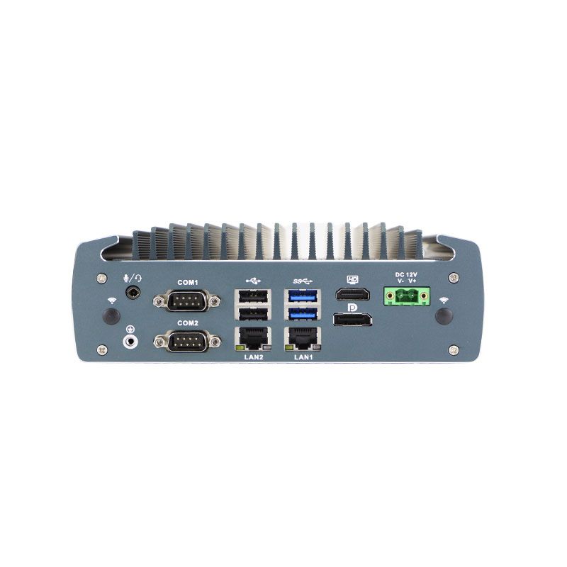 3*2.5G LAN J6412 CPU industrial mini box PC with 18 pin GPIO 6 COM