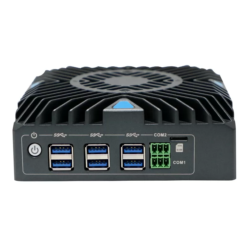 Fan design 6*USB3.1 Win11 Metallic Grey industrial mini box computer support TPM2.0 Encryption