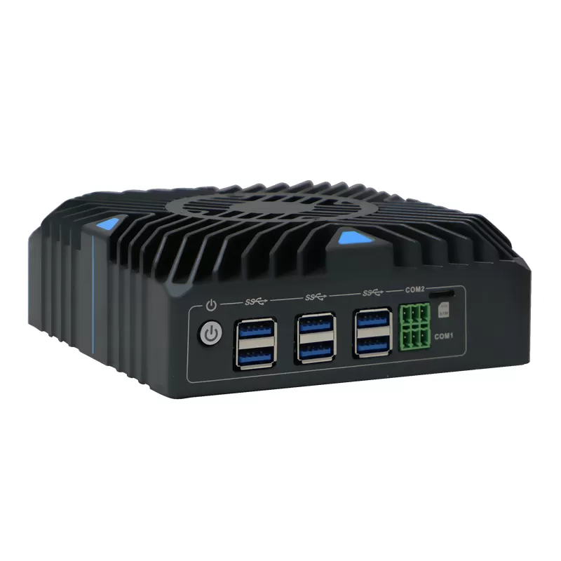 Fan design 6*USB3.1 Win11 Metallic Grey industrial mini box computer support TPM2.0 Encryption