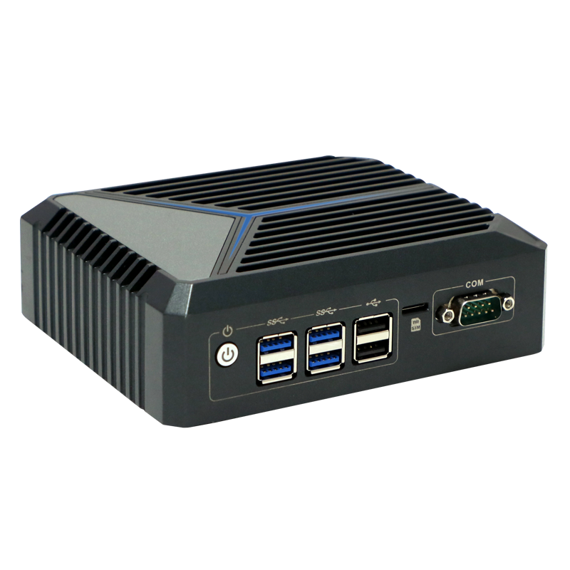 DIN RAIL J6412 processor mini PC 8 USB port(4*USB3.1) 2*HDMI industrial box PC Win11