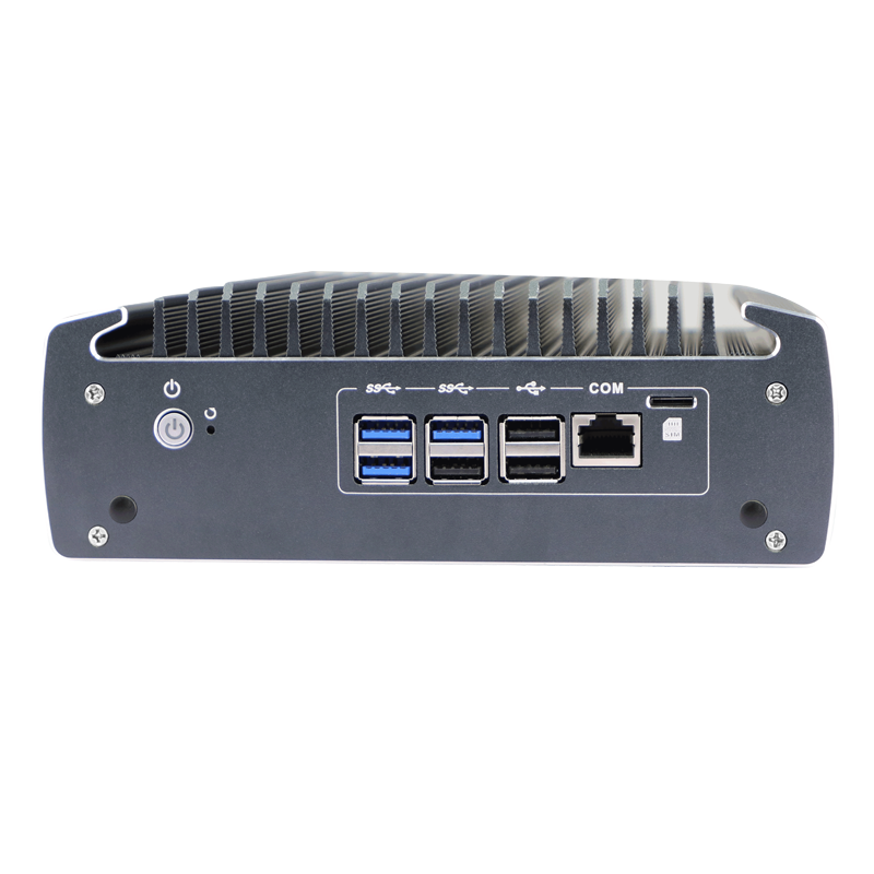 6*i225-V 2.5G LAN POE Function 5G aluminum alloy industrial mini PC with TPM2.0 4K Displaying