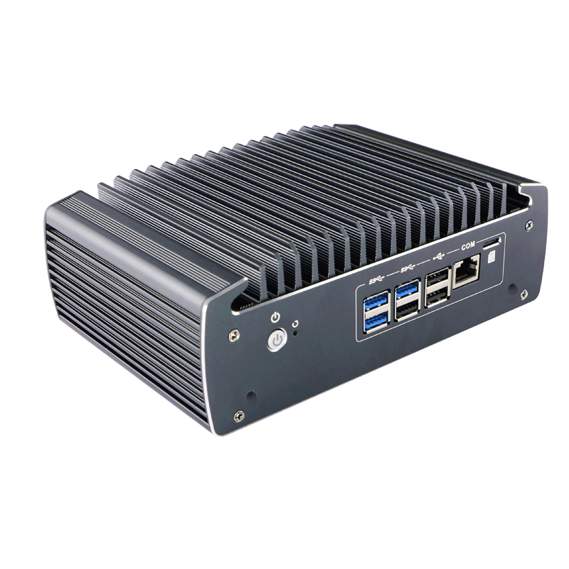 6*i225-V 2.5G LAN POE Function 5G aluminum alloy industrial mini PC with TPM2.0 4K Displaying