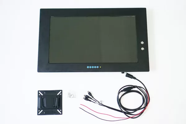 18.5 inch 3AV camera monitor with IP67 waterproof and 1000nits and mirror image function